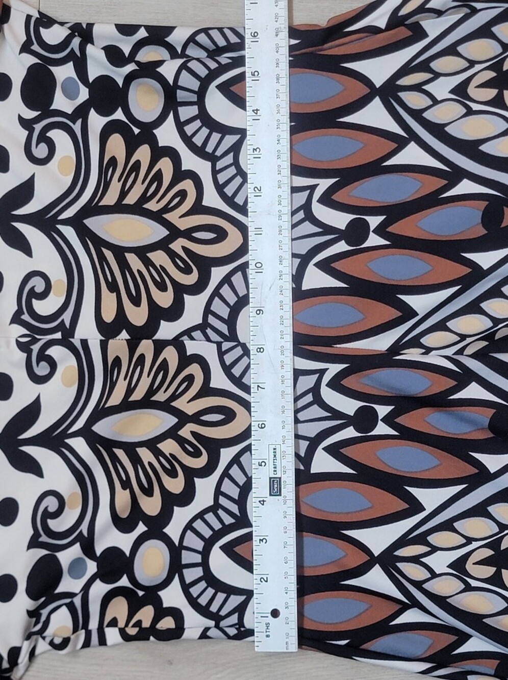 Jessica Vintage Retro Kaleidoscope Geometric Print A-Line Dress M - Picture 4 of 5